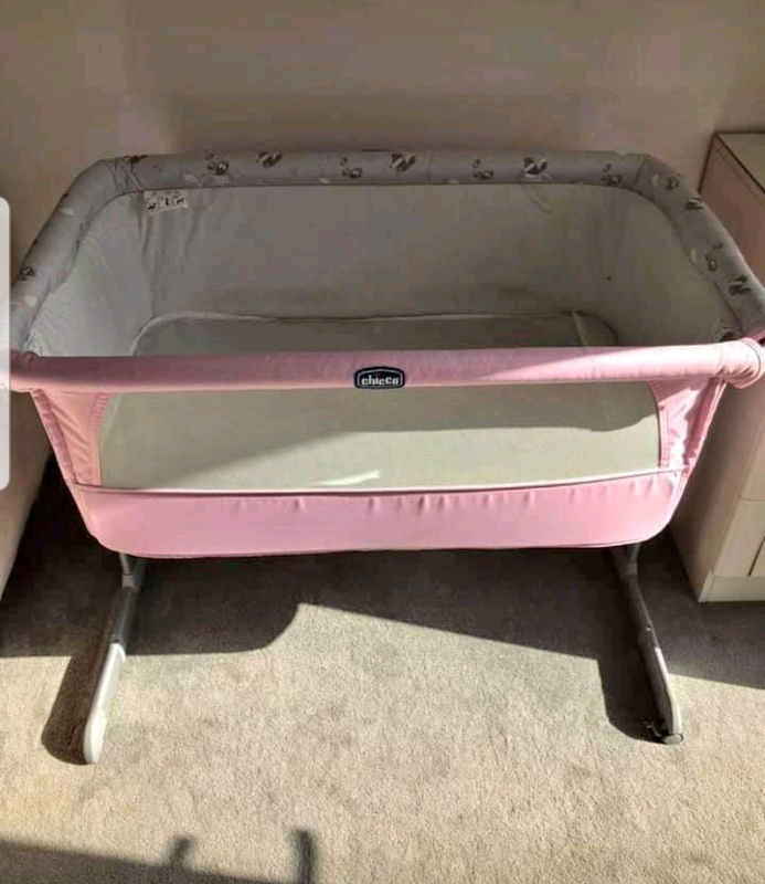 pink next to me crib